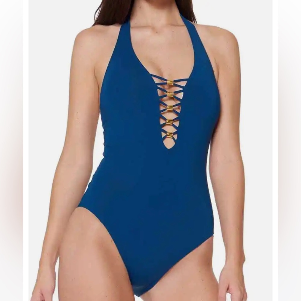 Bleu Rod Beattie - One Piece Lace Down Swimsuit